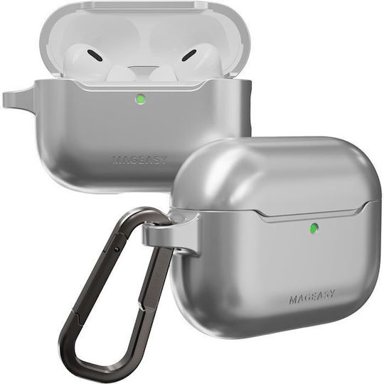Mageasy Case in Silver color for Apple AirPods Pro 3