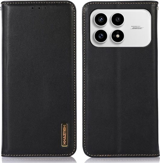 Khazneh Book Piele Negru (Poco F8 Pro)
