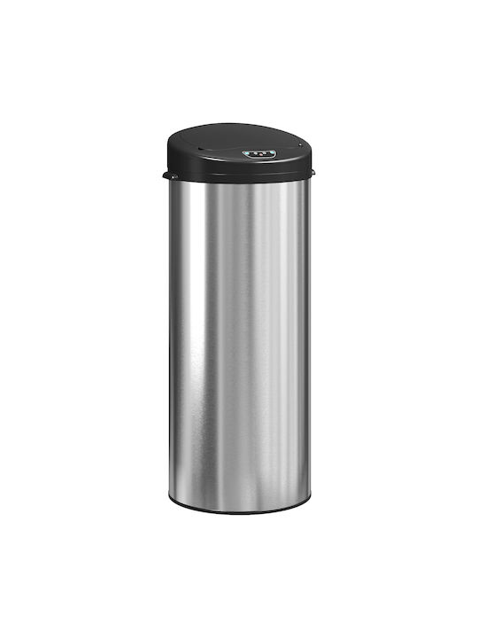 HomCom Waste Bin Waste made of Stainless Steel with Photocell Silver 55lt 1pcs