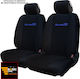 Front Car Covers 2pcs Towel Black