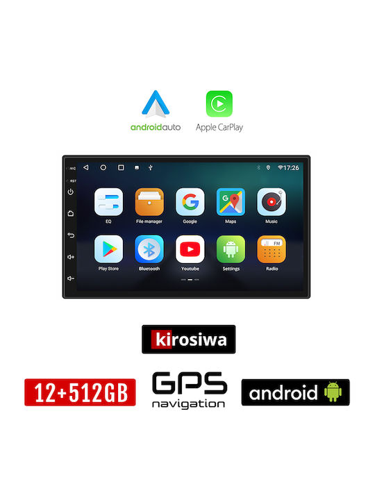 Kirosiwa Ηχοσύστημα Αυτοκινήτου για Nissan Micra 2008-2011 (Bluetooth/USB/AUX/WiFi/GPS/Apple-Carplay/Android-Auto) με Οθόνη Αφής 7"