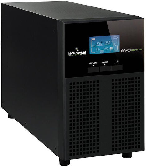 Tecnoware EVO DSP PLUS UPS On-Line 2400VA 2160W με 4 IEC Πρίζες