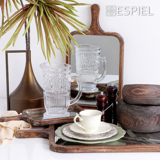 Espiel Salz- und Pfeffermühlen-Set Holz Keramik Mühle 16cm 4 Stück