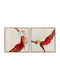 Homcom Set of 2 Modern Canvases Artistic Wall Print with Integrated Hooks 40x40 Cm L00-027v00rd