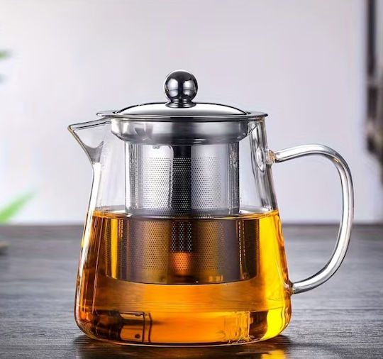 Γυάλινη Τσαγιέρα 950ml Ανοξείδωτο Φίλτρο