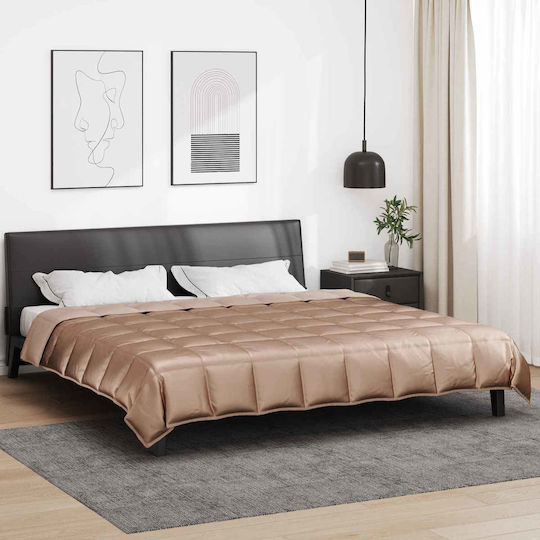 vidaXL Κουβέρτα Υπέρδιπλη 240x200εκ. Χρυσό