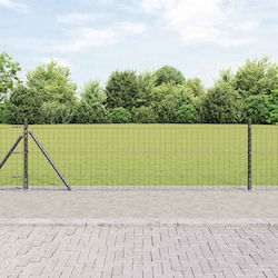 vidaXL Придържащ клипс за Ограда на Градина от Стомана 3.2x3.2x70бр 52бр Gray
