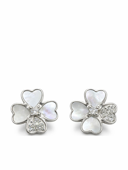 Earrings made of Silver Gold Plated with Stones