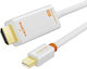 Cabletime Cable DisplayPort male - 1m Λευκό (CT-AV588-03G)