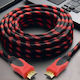 2.0 Braided Cable HDMI male - HDMI male 10m Red