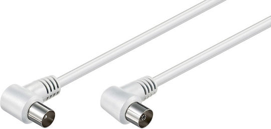Cablu Antenă Coaxial de sex masculin - Coaxial de sex feminin Alb 1.5m (03.003.0104)