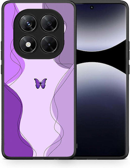 Husă Violet Mariposa Xiaomi Redmi Note 14 Pro 5G Poco X7