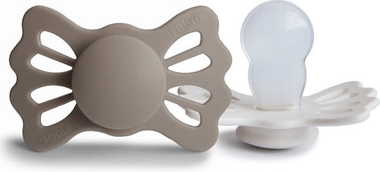 Frigg Ορθοδοντικές Πιπίλες Σιλικόνης Portobello/Cream για 6-18 μηνών 2τμχ