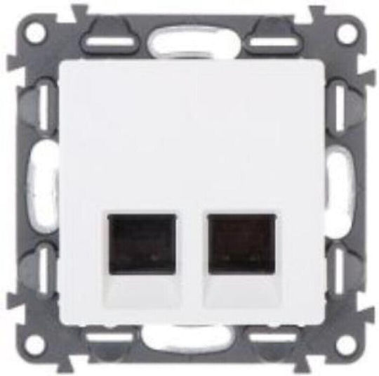 Polo.fiorena Priză De Rețea Dublă 2xRJ45 Cat 5e UTP Alb 22015802