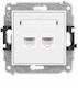 Mecanism Dublu Priză de Rețea Computer 2xRJ45 Cat 5e 8-Pin Alb Igk-2