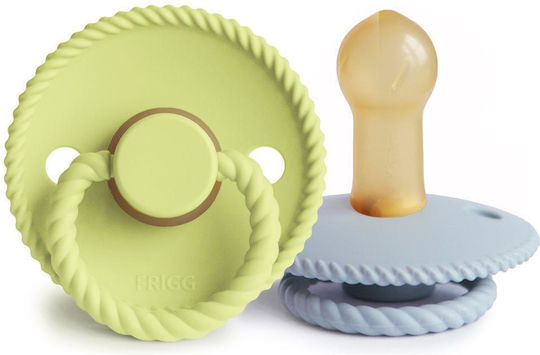 Frigg Rope Πιπίλες Καουτσούκ Green Tea/Powder Blue για 6-18 μηνών 2τμχ