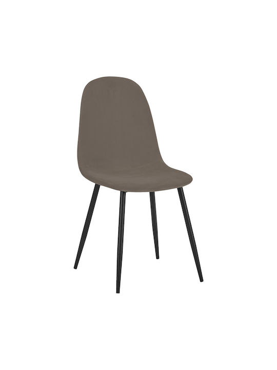 Bella Dining Room Velvet Chair Grey-brown Velve...