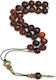 Roloi Komboloi Graven Horn Worry Beads with 27 Beads Brown 30cm
