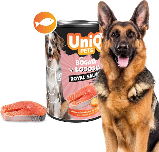 Uniq Υγρή Τροφή Σκύλων με Σολομό 375gr