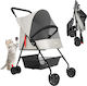 Bakaji Dog/Cat Carrying Gray Stroller for 15kg Pets L95xW65xH50cm