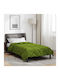 vidaXL Super King Blanket 220x140cm Green