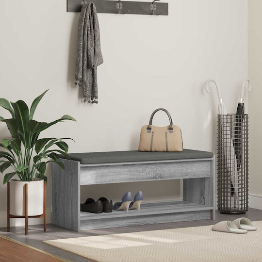 Eingangsmöbel mit Bank Gray Sonoma 100x38x46cm