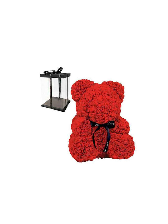 Teddy Bear Artificial Red Roses 35cm 0316002