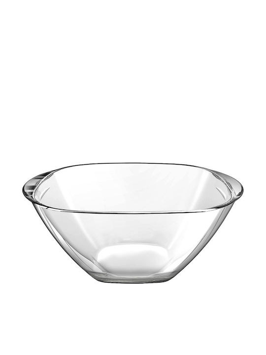 Borgonovo Glass Salad Bowl Transparent 19x19x19cm