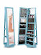 Costway Floor Mirror with Blue Wooden Frame 161x39cm