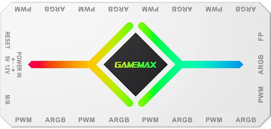 Gamemax Fan Hub V4.0 PWM ARGB Hub + Controller White GM-14050101445