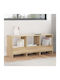 Sideboard Wooden Sonoma Oak 102x30x45cm