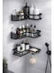 Ecke An der Wand montiert Badezimmerregal Metallisch