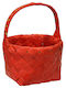 Ra-Ba Dekorativer Korb Korbweide mit Griffen Rot 21x21x28cm