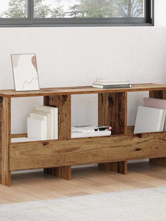 vidaXL PU Magazine Rack Brown 45x30x102cm