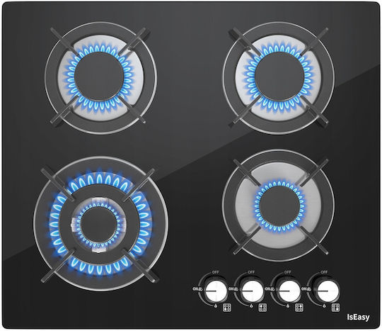 IsEasy Gas Cooktop With Frame Autonomous 60x52εκ.