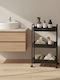 KING Hoff Floor Bathroom Shelf Metallic Black