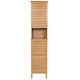 Eurocasa Банска Колона Mdf Кош За Мръсни Дрехи 1 Външна Рафт 2 Вътрешни Рафта 38x36x173см Кафява 9748