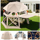 Vevor Camping Tent Beige 3 Seasons For 15 People 457x457cm