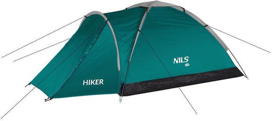 Nils Mountaineering Camping Tent Green 3 Seasons for 2 People Waterproof 3000mm 205x150x105cm