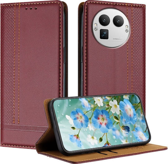 L-shaped Book Μπορντό (Realme GT 8 Pro)