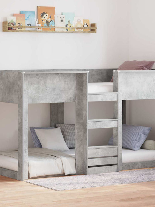 Kinderbett Koje Einzel Grau Für Matratze 80x200cm