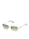 Tom Ford Men's Sunglasses with Gold Metallic Frame and Green Gradient Lens FT1355 28P