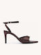 Braune Satin Damen Sandalen Mit Flachem Absatz Chiaestí Riemen