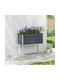 vidaXL Pot Metallic Charcoal 100x45x90cm.