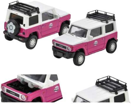 Suzuki Jimny Solo Camp Pink Auto Modell 1:64 Bm Creations