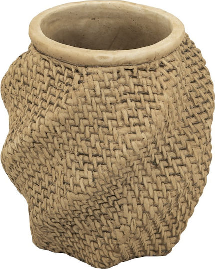 Artekko Cement Саксия Бетон Кафяв 21x21x22εκ.