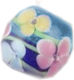 Мъниста Efco Стъклени 12x14мм Овални Flowers Сини Светлосини 3бр