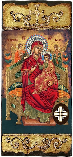 Дева Мария Пантанаса Литография Света Гора 20x37
