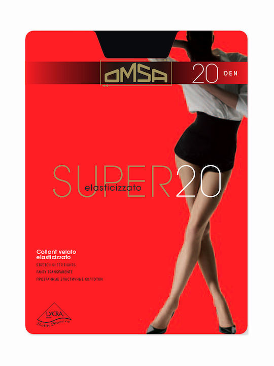 Omsa Super 20 Women's Pantyhose Graphite/off Bl...