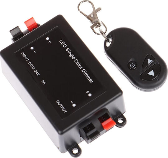 Vencore 6613-10001 RF Dimmer 12-24V Fernbedienung Einfarbiger RF Dimmer 12-24 Volt Steuerung Einfarbiger 12 Volt 96 Watt & 24 Volt 192 Watt Maximalbelastung
